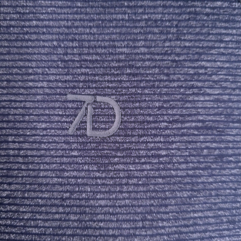 7 Diamonds Dawn Patrol Seamless Polo Men Large Navy Blue Stripe Performance Golf - Picture 12 of 13